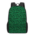 Green Leopard Print 17 Inch Backpack