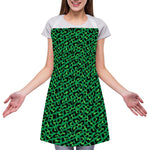 Green Leopard Print Adjustable Apron