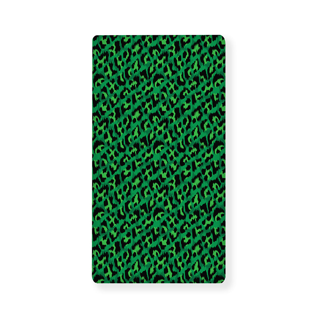 Green Leopard Print Baby Crib Sheet