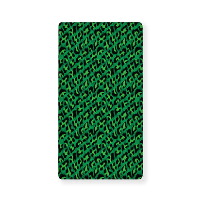 Green Leopard Print Baby Crib Sheet