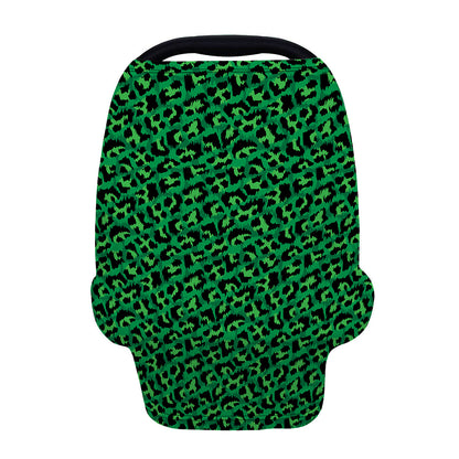 Green Leopard Print Baby Seat Cover