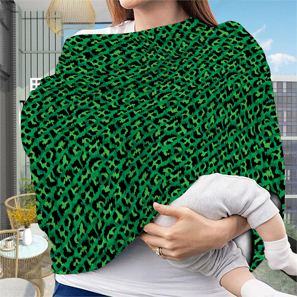 Green Leopard Print Baby Seat Cover