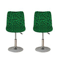 Green Leopard Print Bar Stool Covers