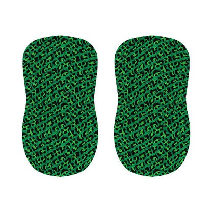 Green Leopard Print Bar Stool Covers