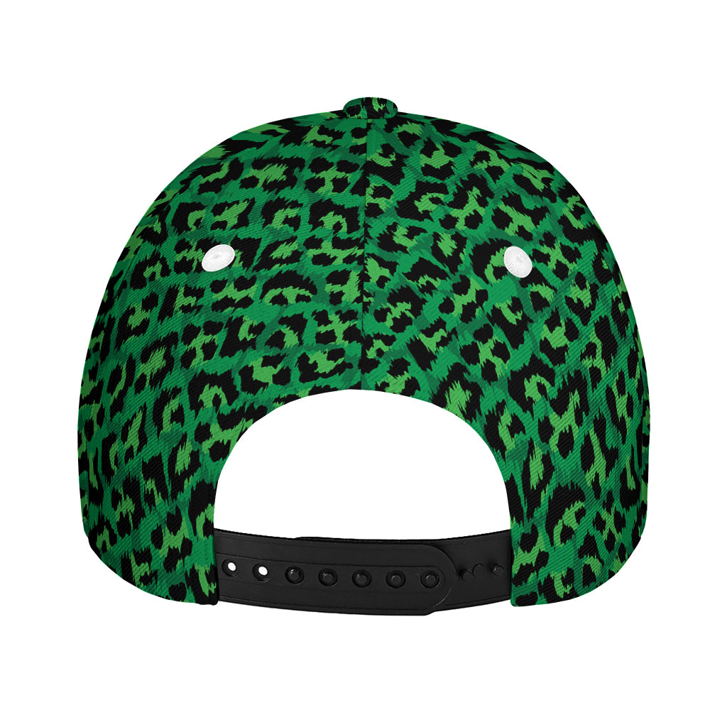 Green Leopard Print Baseball Cap