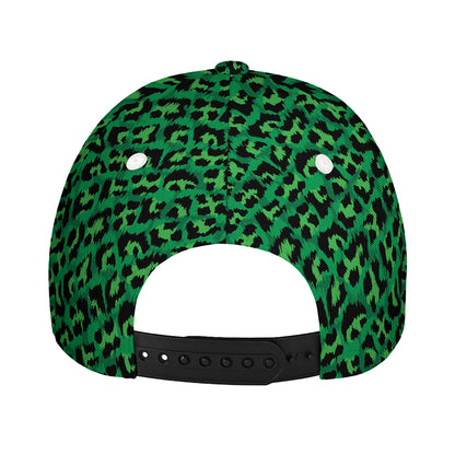 Green Leopard Print Baseball Cap