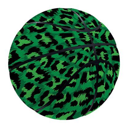 Green Leopard Print Basketball