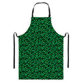 Green Leopard Print Bib Apron With Pocket