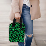 Green Leopard Print Bible Tote Bag