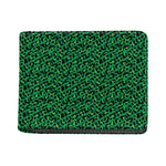 Green Leopard Print Bifold Wallet