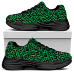 Green Leopard Print Black Chunky Shoes