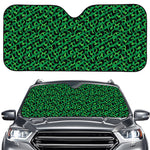 Green Leopard Print Car Windshield Sun Shade