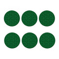 Green Leopard Print Coaster Set