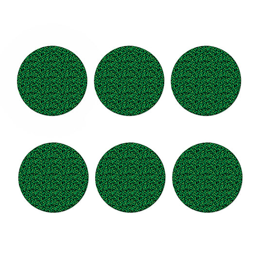 Green Leopard Print Coaster Set