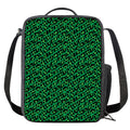 Green Leopard Print Crossbody Lunch Bag