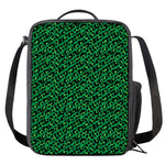 Green Leopard Print Crossbody Lunch Bag