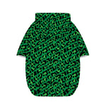 Green Leopard Print Dog Zip Up Hoodie