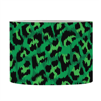 Green Leopard Print Drum Lamp Shade