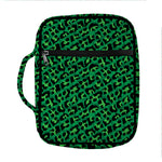 Green Leopard Print Front Pocket Bible Bag