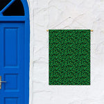 Green Leopard Print Garden Flag