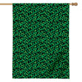 Green Leopard Print House Flag