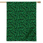Green Leopard Print House Flag