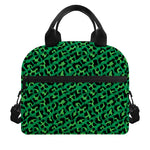 Green Leopard Print Insulated Lunch Bag