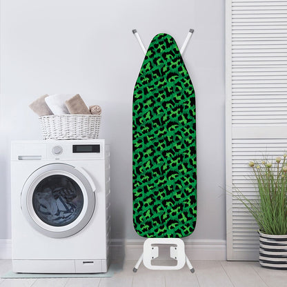 Green Leopard Print Ironing Board Cover