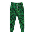 Green Leopard Print Jogger Pants