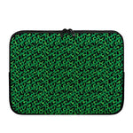Green Leopard Print Laptop Sleeve