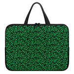 Green Leopard Print Laptop Sleeve With Handle