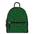 Green Leopard Print Leather Backpack