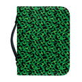 Green Leopard Print Leather Bible Cover