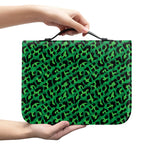 Green Leopard Print Leather Bible Cover
