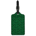 Green Leopard Print Luggage Tag