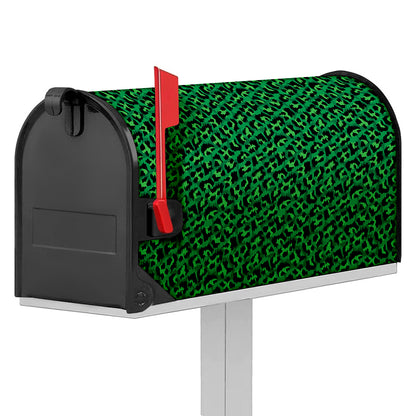 Green Leopard Print Mailbox Cover