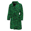 Green Leopard Print Men's Bathrobe