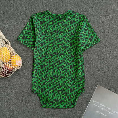 Green Leopard Print Men's Bodysuit