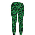 Green Leopard Print Men's Leggings