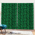 Green Leopard Print Pencil Pleat Curtains