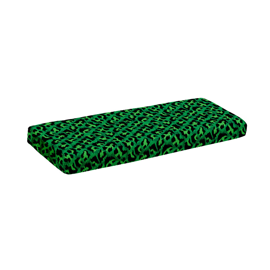 Green Leopard Print Piano Keyboard Cover