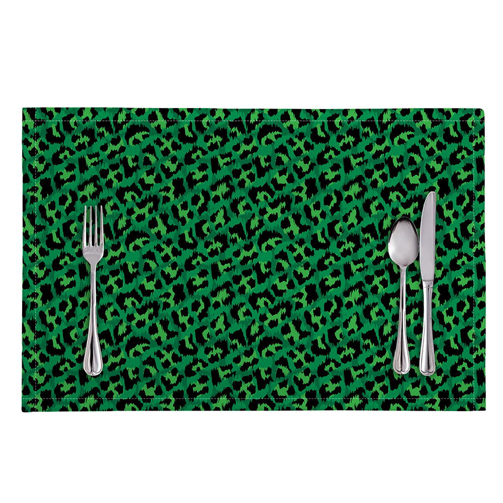 Green Leopard Print Placemat