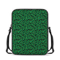 Green Leopard Print Rectangular Crossbody Bag