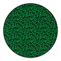 Green Leopard Print Round Floor Mat