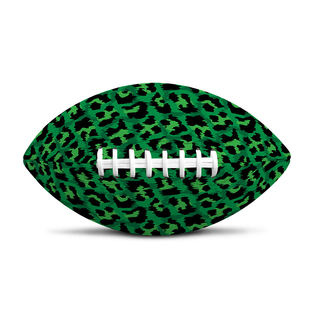 Green Leopard Print Rugby Ball