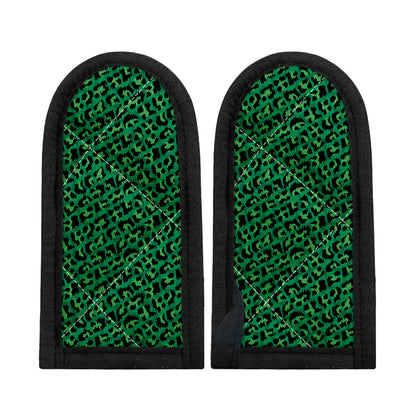 Green Leopard Print Skillet Handle Cover