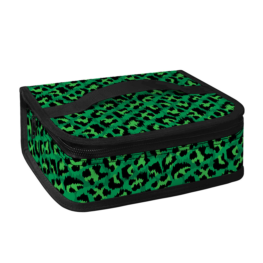 Green Leopard Print Small Lunch Bag