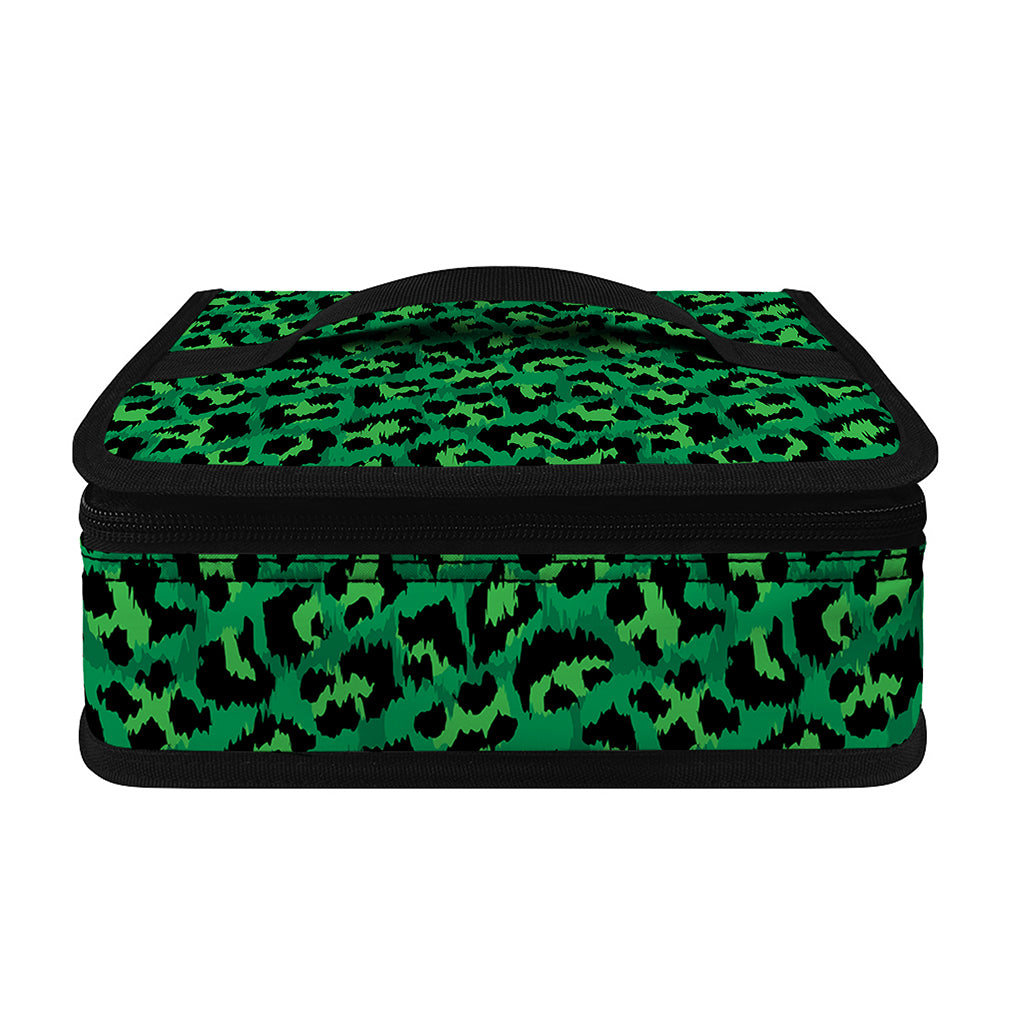 Green Leopard Print Small Lunch Bag