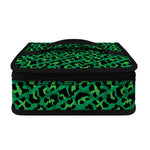 Green Leopard Print Small Lunch Bag
