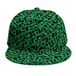 Green Leopard Print Snapback Cap